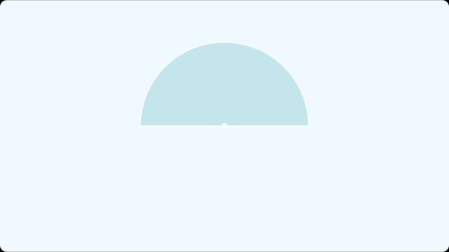 Minimalist loading spinner animation: blue semicircle progress indicator for ui/ux 4k