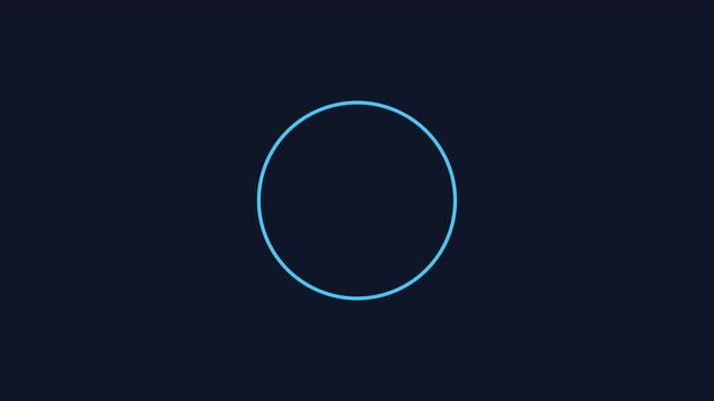 Minimalist loading spinner animation with crosshair target on dark 4k background