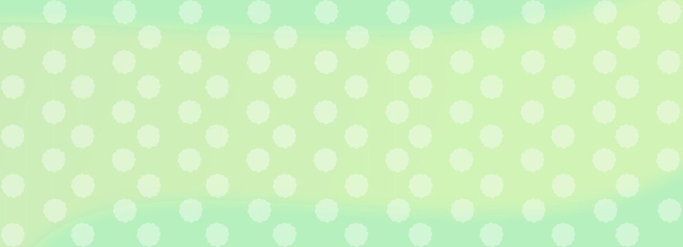 A repetitive circular polka dot pattern creating a playful and modern graphic texture over a gentle light green gradient surface.