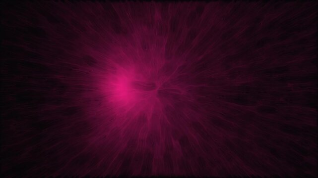 Abstract pink energy burst with radial lines emanating outward during dark background cinematic motion