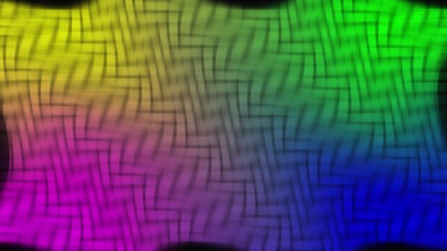 Abstract Geometric Grid Flowing With Vibrant Color Gradients In Cinematic Motion