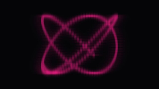 Pink Abstract Swirls in Continuous Motion Against Black Background Cinematic Loop