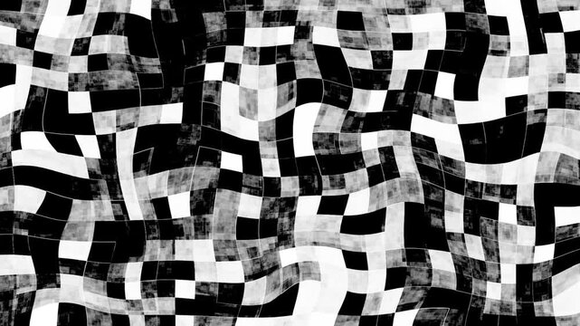 Abstract digital noise pattern in black and white with horizontal black bars