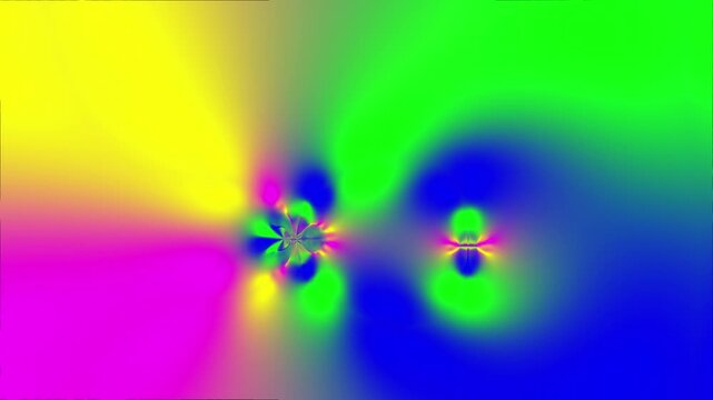 Abstract fractal vortex with vibrant color gradient during digital data flow exploration
