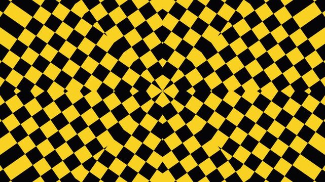 Abstract Yellow Black Geometric Pattern With Subtle Motion For Backgrounds And Transitions