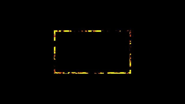 Golden glowing rectangles animate on black background with subtle cinematic motion and soft focus effect