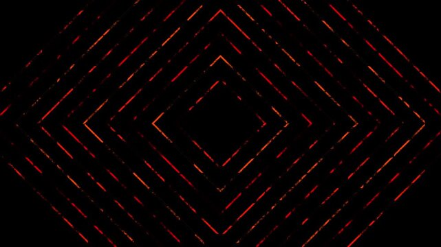 Abstract Red Geometric Pattern with Subtle Motion on Black Background for Digital Design