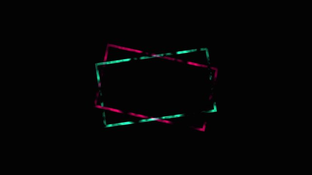 Abstract Digital Glitch Frames with Chromatic Aberration Effect in Cinematic Motion
