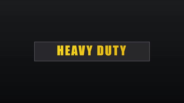 Heavy duty text animation for industrial and construction branding projects 4k