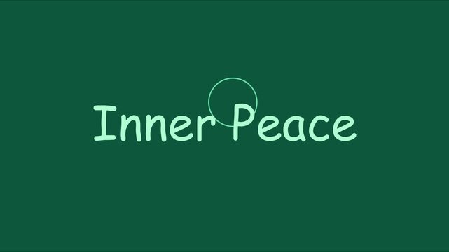 Inner peace minimalist motion with animated circle on dark green animation 4k background mindfulness