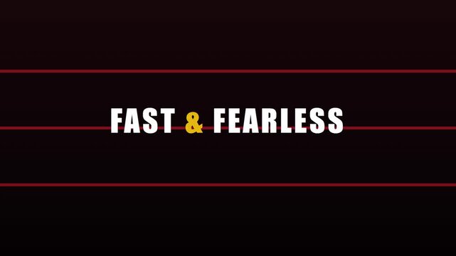 Fast and fearless motivational typography motion for bold branding and dynamic corporate presentations animation 4k