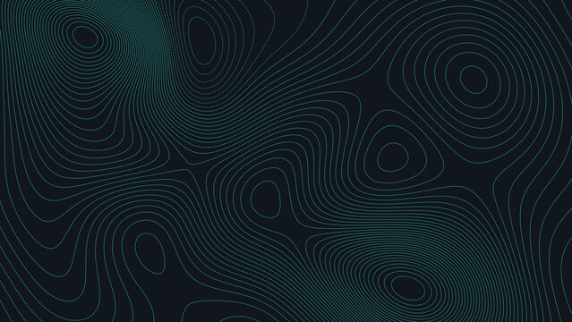 Isle Royale National Park Michigan Topographic Elevation Map Vector Background