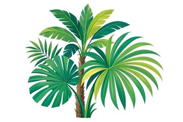 Obraz premium Summer Tropical palm leaves. Exotic palms tree. Transparent Background.