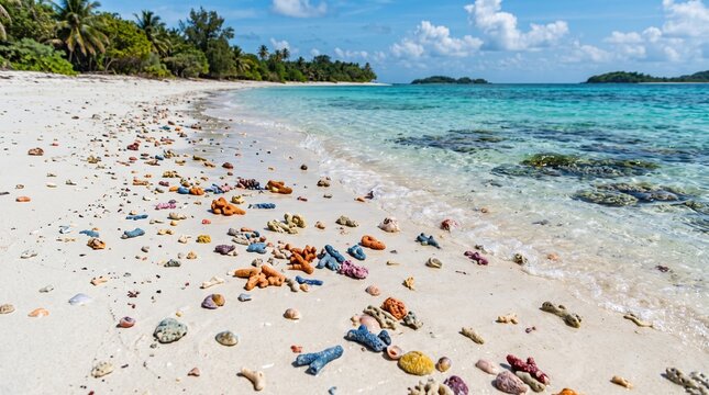 Coral sand beach