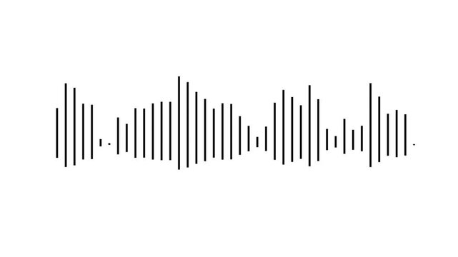 Dynamic equalizer visual effect, Abstract sound waves, Digital simple equalizer (sound wave), on isolated.Dynamic equalizer visual effect, Abstract sound waves, Digital simple equalizer sound .4k
