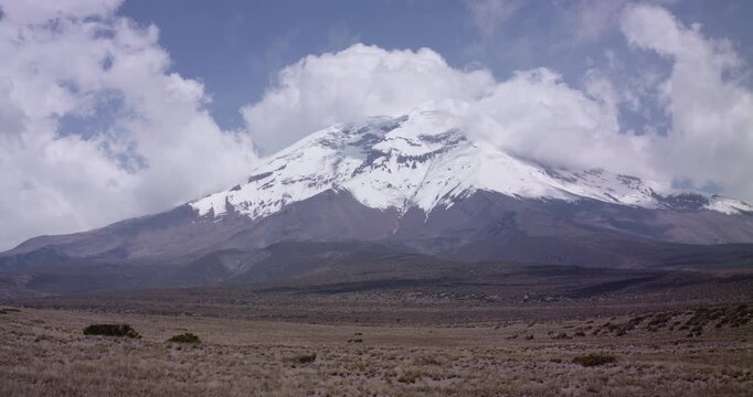 Landscape of El chimborazo, Ecuador, andes, andean mountains snow peak