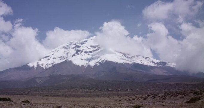 Landscape of El chimborazo, Ecuador, andes, andean mountains snow peak