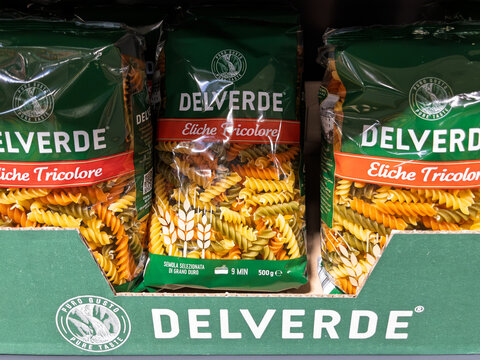 Delverde Eliche Tricolore Pasta Pack at Grocery Store
