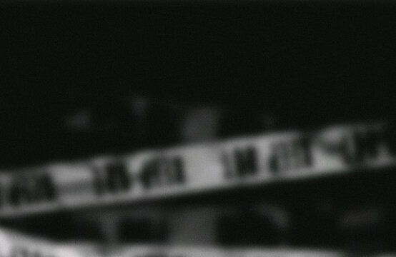 Blurry text on dark background