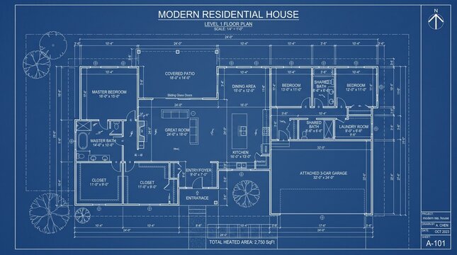 modern house blueprint