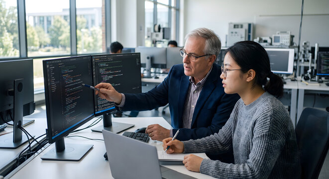 University Advisor and Research Assistant Analyzing Complex Algorithm Code