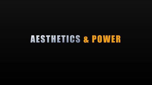Aesthetics power: bold minimalist typography motion for corporate branding and motivational presentations animation 4k