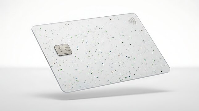 Blank white smart card with embedded microchip