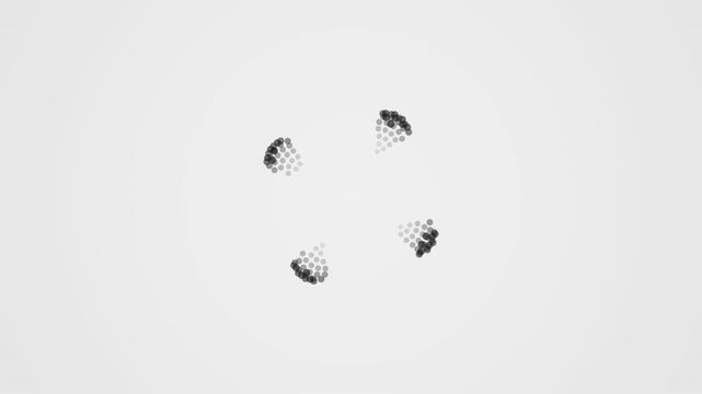 Abstract Animation of Dots Converging and Diverging in a Circular Pattern