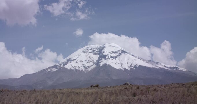 Landscape of El chimborazo, Ecuador, andes, andean mountains snow peak