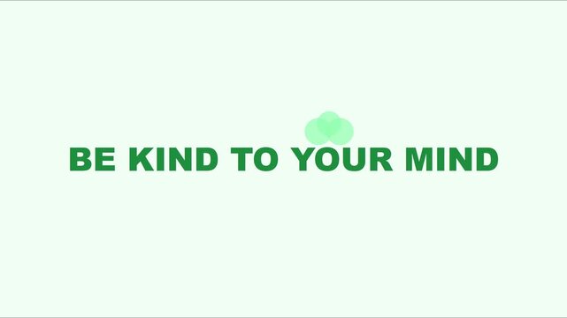 Be kind to your mind: mental health awareness and wellness animation for mindfulness and self-care campaigns 4k