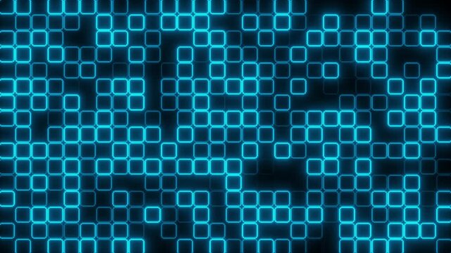 Futuristic Digital Blue Squares Network Video Animated Background