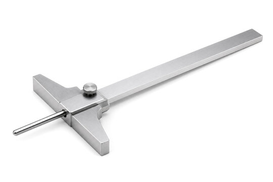 Stainless steel depth gauge for precise industrial and carpentry measurements