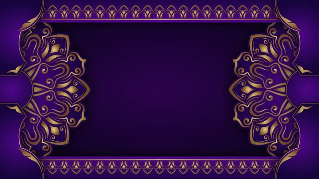 Motion graphic, luxurious background featuring an ornamental gold mandala