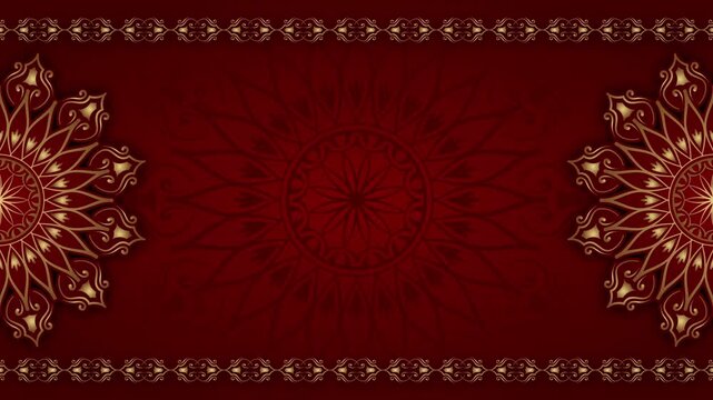 Simple animated background with gold mandala ornaments.