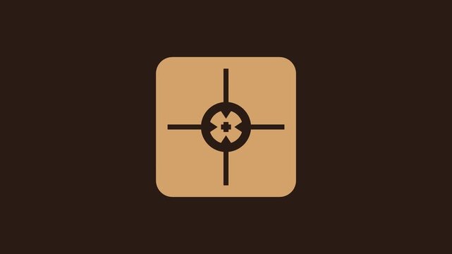 Center Of Gravity Icon Symbol on Light Cardboard Background