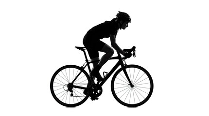 Fototapeta premium silhouette of a cyclist