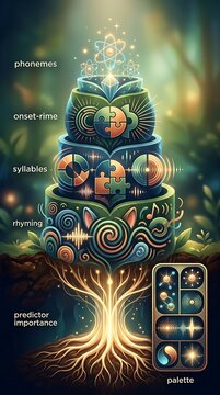 Stages of phonological awareness and literacy development infographic
