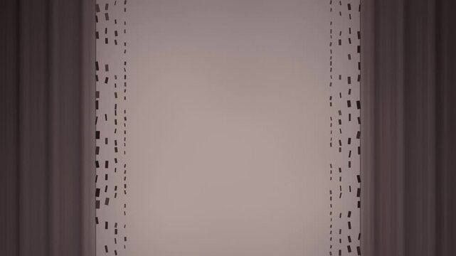 Electrostatic Flake Shuttle Across a Narrow Electrode Gap, Stepped Mechanical Motion, Seamless Loop in calm blush tones
