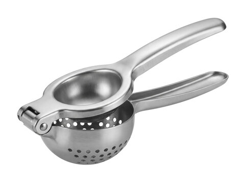 Stainless Steel Lemon Squeezer Citrus Press PNG with Transparent Background