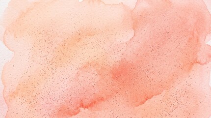 Fototapeta premium Soft peach watercolor texture wash background featuring a gentle artistic blend of light pastel orange hues and subtle granular paper grain details for a delicate minimalist creative backdrop design