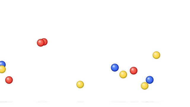 Colorful Bouncing Spheres Animation on a Clean White Background