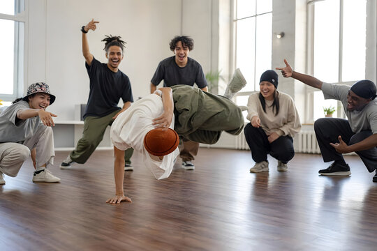 Breakdancers Cheering During Friendly Cypher