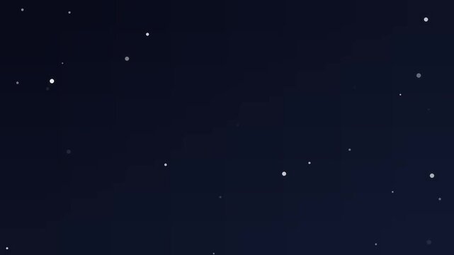 濃紺の暗い背景に白い微光が疎らに浮遊する静かなシームレスループ動画