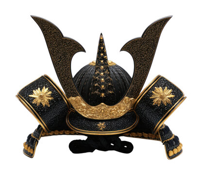 PNG Intricate samurai helmet design.