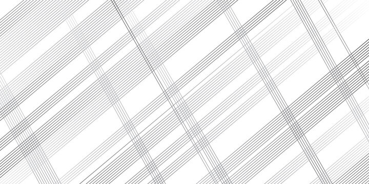Abstract oblique stripe diagonal black and white line gradient fabric transparent diagonal line cloth. grid striped seamless pattern fabric design. geometric square stripe line background.	
