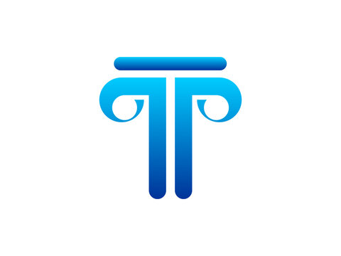 T TP pilar legal corporate monogram logo
