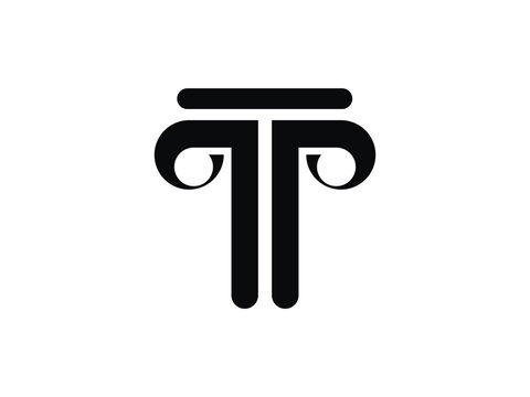 T TP pilar legal corporate monogram logo