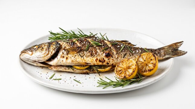 Grilled sea bass