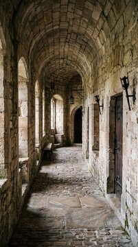 Historic stone corridor