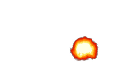 Fiery Orange Fireball Explosion Overlay, Isolated on Transparent Background. Isolated glowing fireball explosion for VFX, motion graphics and cinematic compositing. © Tung's companion